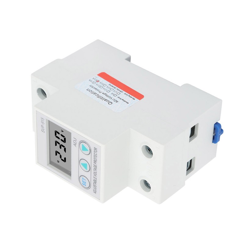 LCD Display Single Phase Adjustable Over Voltage Under Voltage Protector