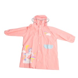 Kids Rain Ponchos with School Bag Cover Reusable Snap Button Kids Rain Jacket Raincoat for Outdoor M