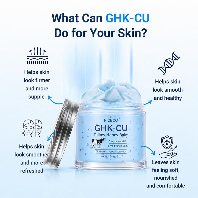 GHK-Cu Copper Peptide Face Cream - Tallow and Honey Balm