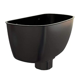 Black Downpipe Hopper Head Universal Connector, Freeflow Rain Water Systems
