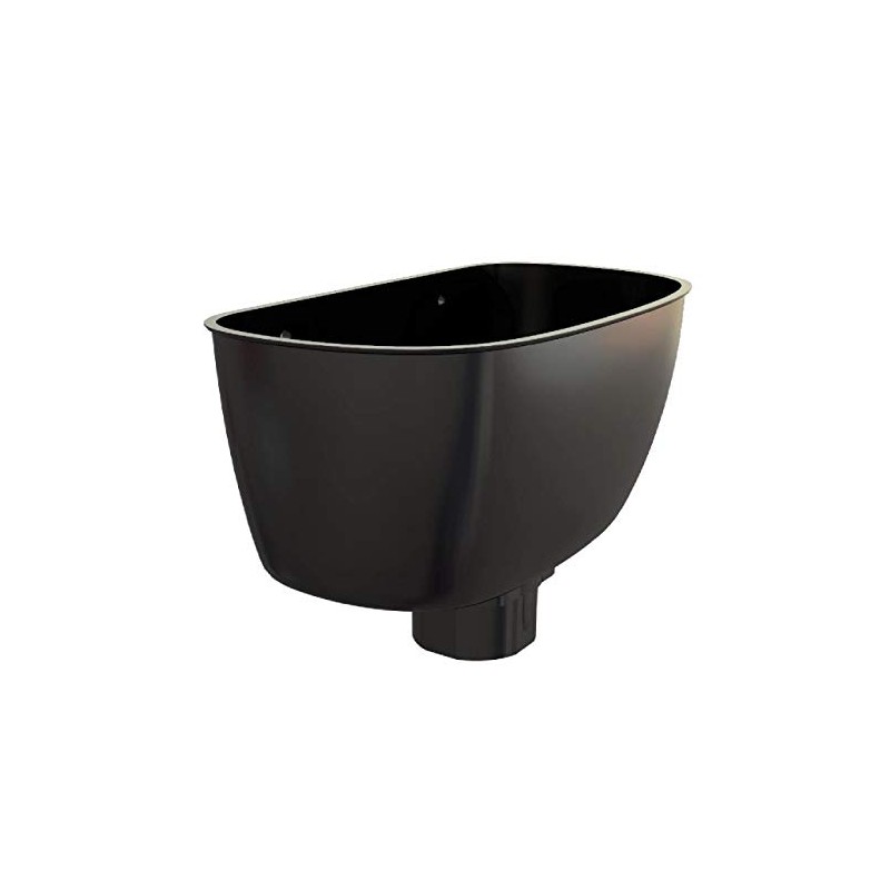 Black Downpipe Hopper Head Universal Connector, Freeflow Rain Water Systems