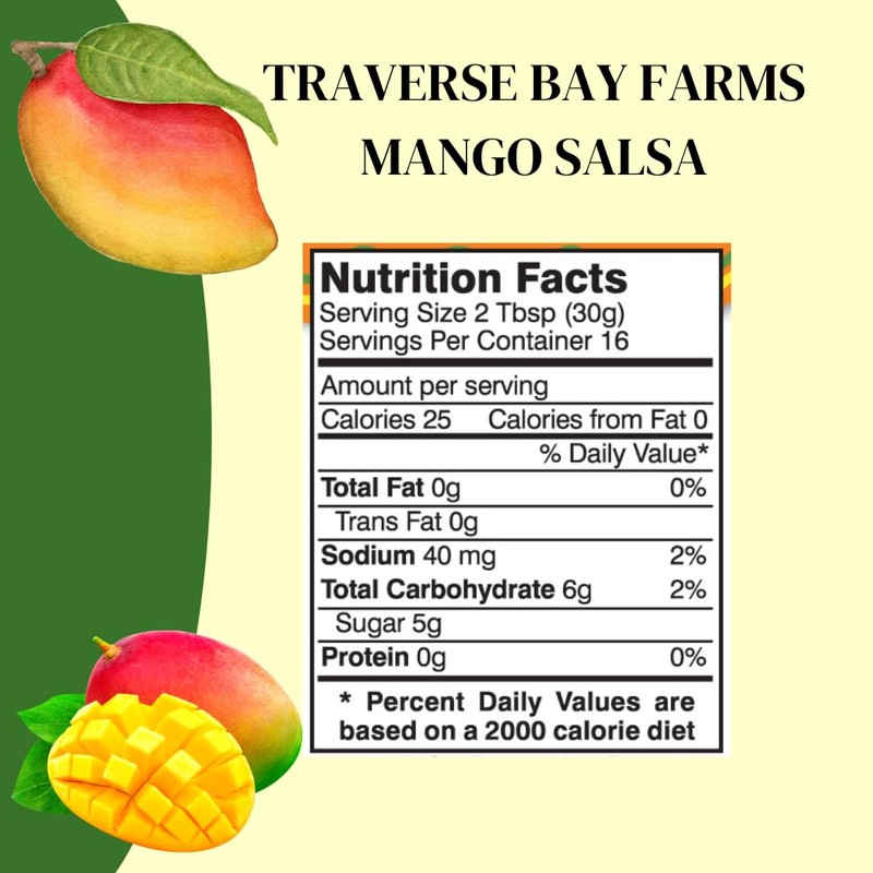 Traverse Bay Farms Nationally Award-Winning Salsa (Mango, 1 Jar)