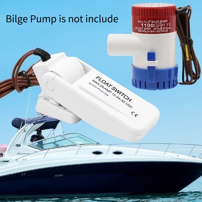 12V 1100GPH Automatic Boat Bilge Pump Float Switch Bilge Switches