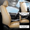 crossmiles Faux Leather Car Seat Cover Quilting Foam Cover Sets，Universal