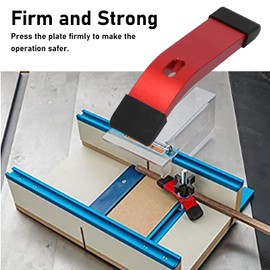 Hold Down Clamp Set T‑Track Metal M8 Thread Clamping Jig Tool Kit Aluminium Alloy T-slot Clamp for Woodworking(red)