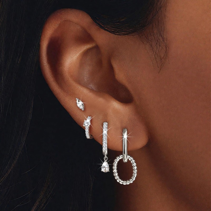 Finrezio Gold Earrings for Women, 14K Gold Filled/Sterling Silver Filled