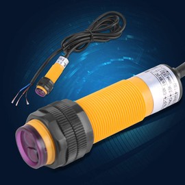 Sensor Fotoeléctrico para Exteriores, E18-B03P1 5-30cm DC 3 Cables 6-36V PNP Interruptor de Sensor Fotoeléctrico IR Se Puede Utilizar con Tacómetro/temporizador