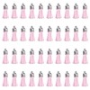SUNNYCLUE 1 Box 100Pcs Tassels Leather Charms Bulk Pink Keyring