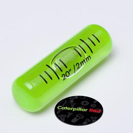 Replacement Level Glass Vial, Spirit Bubble Level, Accurate, No Nib, 35mm x 11mm - Green