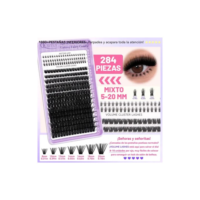 Kit De Extensiones De Pestañas De Alta Capacidad,1274 Pcs
