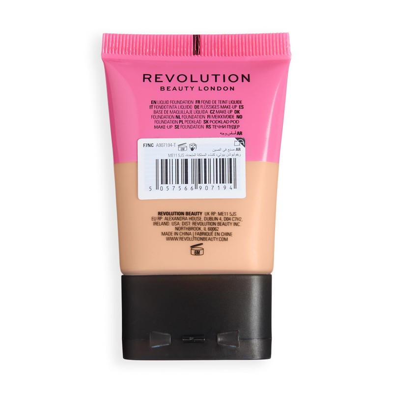Revolution Conceal and Define Soft Matte Tube Foundation, Fondotinta Coprenza