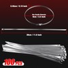 SPEEDWOX 100 Pieces Metal Zip Ties Heavy Duty Self Locking