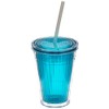 Gimex Blackberry Acrylic Tunbler with lid and straw (Blue)