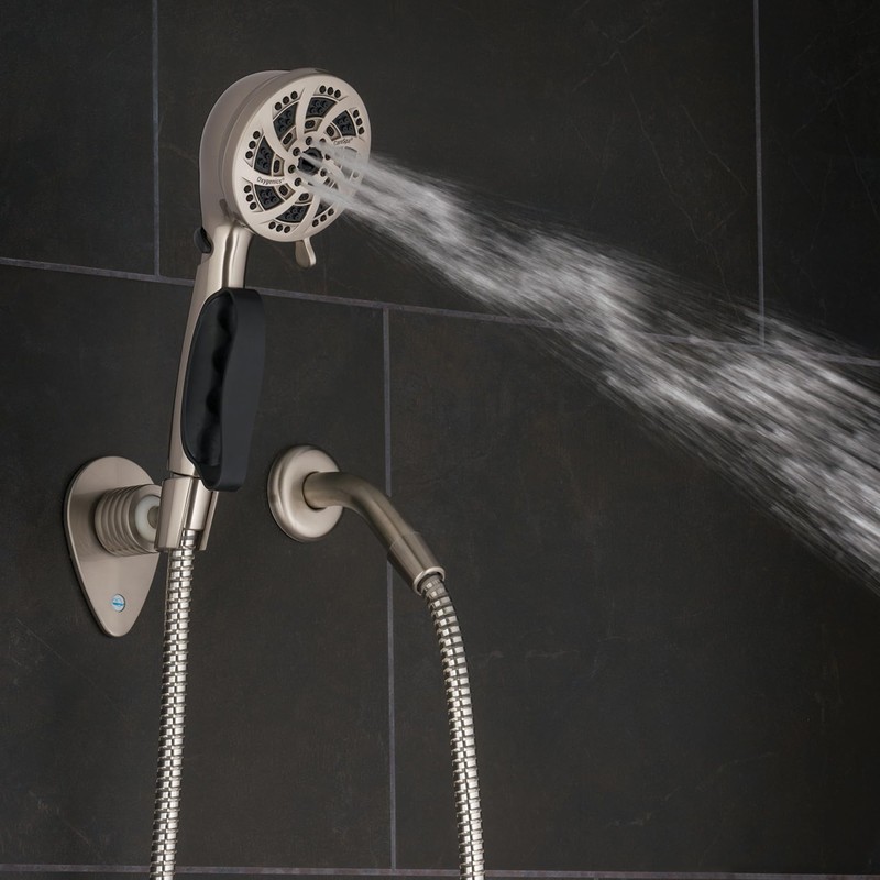 Oxygenics CareSpa Brushed Nickel Handheld Shower Head 1.8-GPM (6.8-LPM)