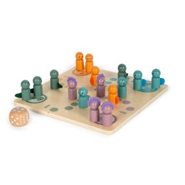 small foot Ludo „Dino“, Gesellschaftsspiel aus FSC® 100%-zertifiziertem Holz, Brettspiel für Kinder ab 4 Jahren, 12619