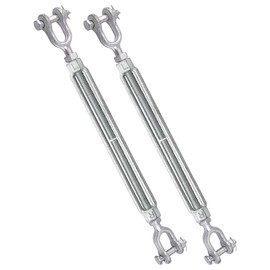 LordHardware 1/2 x 9 Inch Turnbuckle Forged Galvanized Steel Jaw and Jaw Turnbuckles for Cable Rail Rigging Rope Chain, 2,200 lbs Working Load Limit, 2PCS (1/2" X 9")