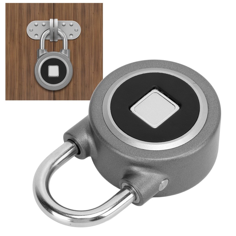 Fingerprint Padlock USB Charging Remote Authorization Unlocking Lock for Gym
