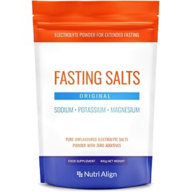 Nutri-Align Fasting Salts Electrolytes Powder | 400g Sodium Potassium Magnesium Electrolytes | Pure Unflavoured Electrolytes for Extended and Intermittent Fasting | Sugar Free & Filler Free