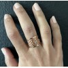 Dewyld Contemporary geometric modern eagle ring in rose gold new