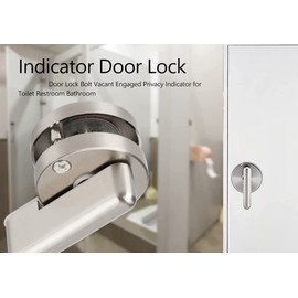 Door Lock Indicator, MY-402 Stainless Steel Bathroom Toilet Toilet Display Privacy Latch Door Lock Free Busy Public Toilet Toilet Privacy Divider Door Lock