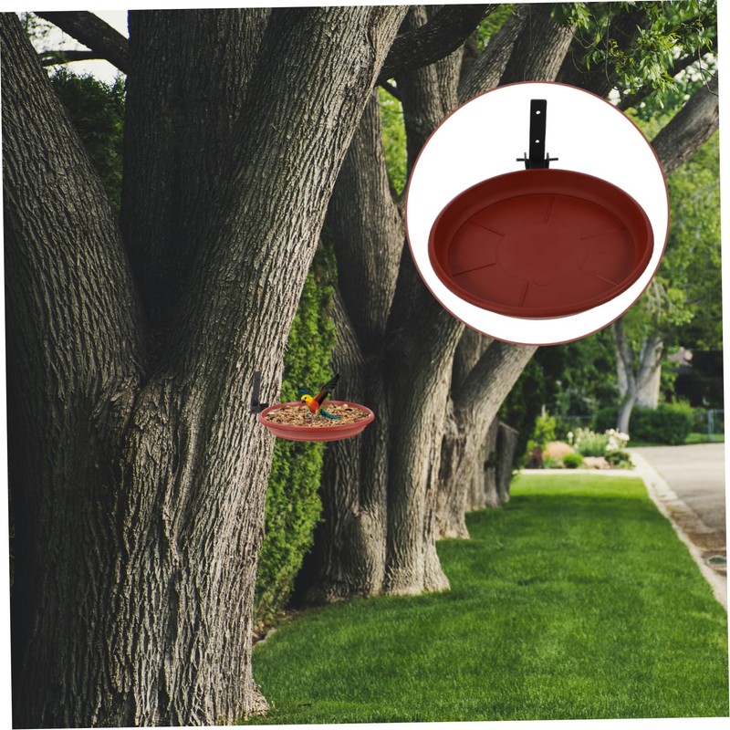 Hohopeti Bird Bath and Feeder Tray Tree Mounted Squirrel Feeder