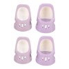 4 Pcs Silicone Thimble Purple Soft Elastic Finger Protector Finger