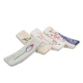 ULTECHNOVO Cute Chopstick Rests 4 Pack Ceramic Chopstick Holders Dining Table Cutlery Rest Kitchen Accessory