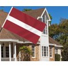 Large Latvia Flag,3x5 FT Latvian 75D Outdoor Banner,Latvians Decor for