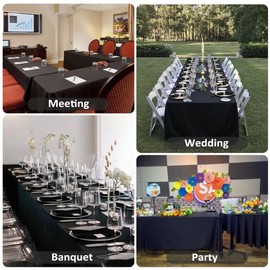 BHOMTY Rectangular Polyester Tablecloth For Table Decorations for Wedding, Party, Business and Conference. Machine Washable, Green W 120 * 160 cm