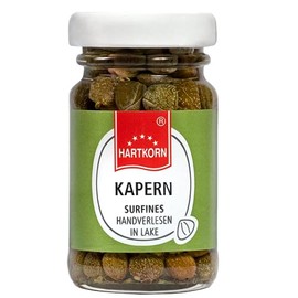 Hartkorn Capers in Lake, Whole - 35 g in Glass - Resealable and Refillable