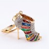Unique Shape Rhinestone Crystal Keyring Charm Pendant Purse Key Ring