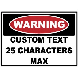 Design Your Own Custom 3.5" x 5" Danger Warning Caution Notice Peel and Stick Label Sticker Decal Made in USA (Warning)