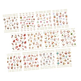 Healvian 3sets Nail Art Strips Decorative Nails Set Stars Easy to Wear for Home or Salon 48sheets*3 Random Style