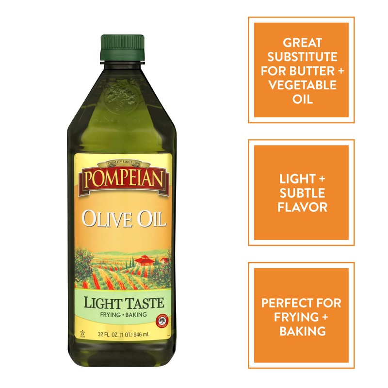 Pompeian Pompeian Light Taste Olive Oil, Subtle Flavor, Perfect for