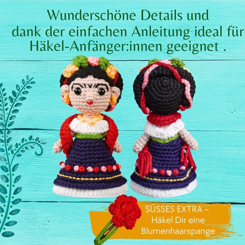 TOPP Frida Kahlo Crochet Set: Crochet Set with Instructions and