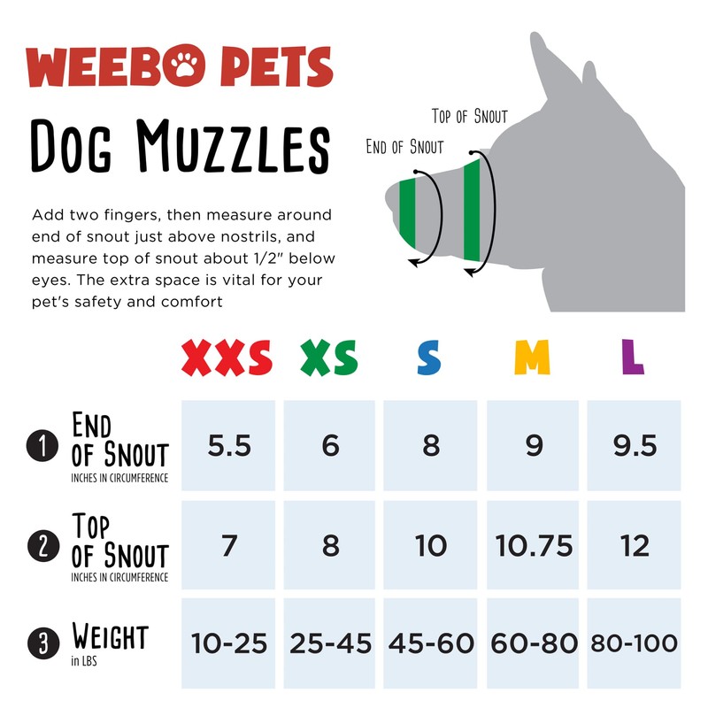 Weebo Pets Breathable Nylon Cloth Safety Muzzle (XXS)