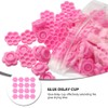 Minkissy 200 pcs Eyelash Glue Pad Plastic Flower Shape Glue