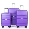 Luggage 3 Piece Expandable Suitcase with TSA Lock ABS, Durable