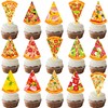 Pizza Party Cupcake Toppers 48Pcs Pizza Cupckae Toppers Fast Foot