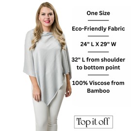 Top It Off Elsa Poncho - Women’s Fine Knit Luxury Topper -