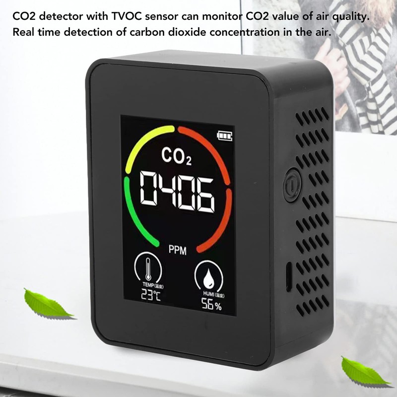 CO2 Detector, Air Quality Monitor, TVOC Tester for Home with