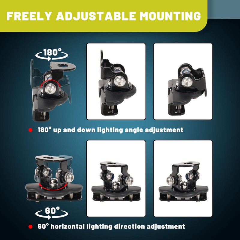 ANGU-OFFROAD LED Light Bar Mounting Bracket, 2PCS Universal Adjustable Pillar