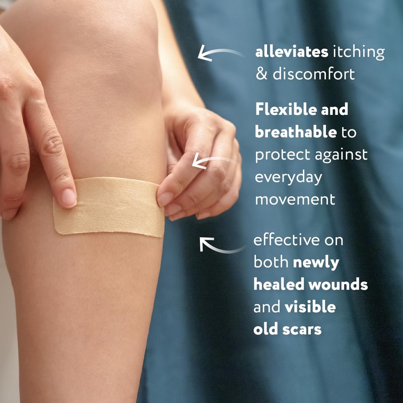 ScarAway Advanced Silicone Scar Sheets, Medical Grade Silicone Strips (1.5"