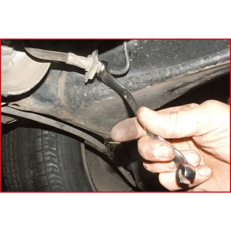 KS Tools 517.0270 CHROMEplus Open double ring spanner set, offset,