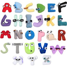 Limspace Alphabet Loa Plush A-Z Letter Alphabet Loa Plush Doll Soft Alphabet Lore Educational Letter Toy Plush Doll Fan Gift Plush Educational Educational Toy Soft Pillow Toy Funny Plush English ABC