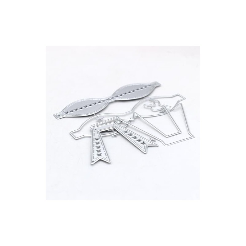KSCRAFT Easter Bunny Bow Metal Cutting Dies Stencils for DIY
