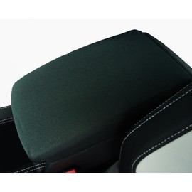 Car Console Covers Plus Designed for Ford Edge 2015-2024 Handmade in USA Neoprene Auto Armrest Center Console Cover Protector Black