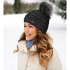 Faera Winter Warm Lined Faux Fur Bobble Hat Fleece Lining