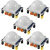 DIGISHUO 5Pcs HC-SR501 Human Infrared Sensor Module PIR IR Body