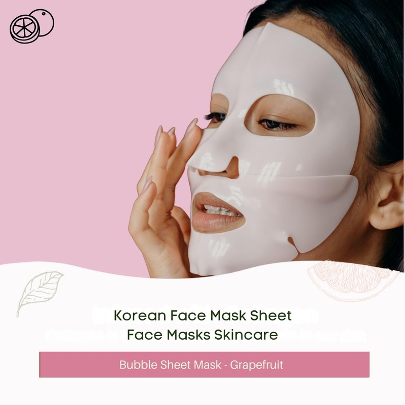 Oh K! Bubble Sheet Mask - Grapefruit - Korean Face